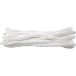 Chenilledraad, wit, L: 30 cm, dikte 15 mm, 15 stuk/ 1 doos