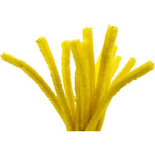Chenille Draad - Draad - Nylon;Metaal - Geel - 15mmx30cm - Creotime - 15 Stuks