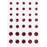 Strasstenen, roze, ronde kegel, afm 6+8+10 mm, 35 stuk/ 1 doos