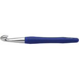Haaknaalden, blauw, afm 12, L: 16 cm, 1 stuk
