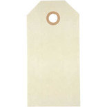 Cadeaulabels, crème, afm 5x10 cm, 250 gr, 20 stuk/ 1 doos