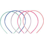 Haarbanden, diverse kleuren, B: 8 mm, 5 stuk/ 1 doos