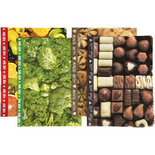 Decoupage papier, vel 25x35 cm, 17 gr, bruin, groen, geel, food, 8div vellen