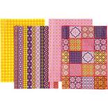 Decoupage papier - Assortiment, vel 25x35 cm, 17 gr, , roze, 8div vellen
