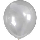 Ballonnen, transparant, rond, d: 23 cm, 10 stuk/ 1 doos