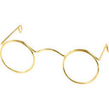 Bril, goud, B: 60 mm, 10 stuk/ 1 doos