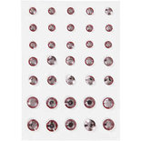 Strasstenen, roze, ronde kegel, afm 6+8+10 mm, 35 stuk/ 1 doos