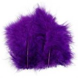 Kalkoenveren - Home deco - Kalkoenveren - Veren - Paars - 5-16cm - Creotime - 15 Stuks