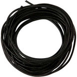 Creotime - Leerkoord - Hobbykoord Van Leer - Leather Cord - Zwart - Rond - Dikte: 2 mm - Lengte: 4 mtr - 1 rol