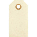 Cadeaulabels, crème, afm 4x8 cm, 250 gr, 20 stuk/ 1 doos