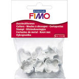 FIMO® Uitsteekvormen - Sterren - Bloemen - Hartje - Klei Vormpjes - Koekjes Vormen - Metaal - 6 stuks