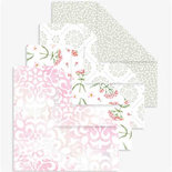 Origamipapier, afm 15x15 cm, 80 gr, groen, grijs, wit, lichtrood, 40vellen