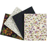 Patchwork stof, afm 45x55 cm, 100 g/m2, paars, 4stuks