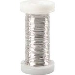 Verzilverd draad, verzilverd, dikte 0,3 mm, 100 m/ 1 rol, 50 gr