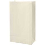 Papieren zakken, h: 21 cm, afm 6x12 cm, crème, 10stuks, 80 gr