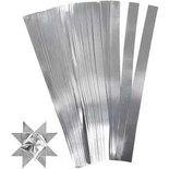 Vlechtstroken, zilver, L: 45 cm, d: 4,5 cm, B: 10 mm, 100 stroken/ 1 doos