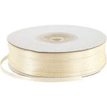 Satijnlint, off-white, B: 3 mm, 100 m/ 1 rol