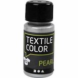 Textielverf - Dekkend - Zilver - Parelmoer - Creotime - 50 ml