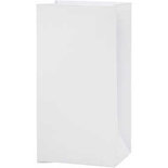 Papieren zakken, wit, H: 17 cm, afm 6x9 cm, 80 gr, 10 stuk/ 1 doos