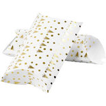 Cadeaudoosjes, goud, wit, kerstboom met hert, afm 23,9x15x6 cm, 300 gr, 3 stuk/ 1 doos