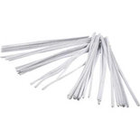 Chenilledraad, wit, L: 30 cm, dikte 6 mm, 50 stuk/ 1 doos