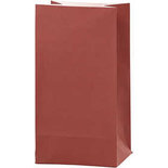 Papieren zakken, rood, H: 17 cm, afm 6x9 cm, 80 gr, 10 stuk/ 1 doos