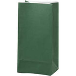 Papieren zakken, h: 17 cm, afm 6x9 cm, groen, 10stuks, 80 gr