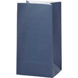 Papieren zakken, blauw, H: 17 cm, afm 6x9 cm, 80 gr, 10 stuk/ 1 doos