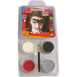 Eulenspiegel Schmink - Motieven set, diverse kleuren, dracula, 1 set