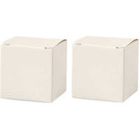 Vouwdoos, off-white, afm 5,5x5,5 cm, 120 gr, 10 stuk/ 1 doos