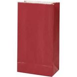 Papieren zakken, h: 17 cm, afm 5x9,5 cm, rood, 10stuks, 80 gr