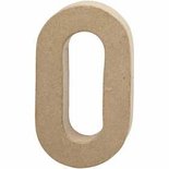 Cijfer, 0, H: 20,4 cm, B: 11,7 cm, dikte 2,5 cm, 1 stuk
