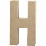 Letter, H, H: 20,2 cm, B: 11,2 cm, dikte 2,5 cm, 1 stuk