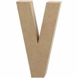 Letter, V, H: 20,5 cm, B: 11,5 cm, dikte 2,5 cm, 1 stuk