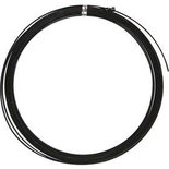 Alu draad, zwart, plat, B: 3,5 mm, dikte 0,5 mm, 4,5 m/ 1 rol