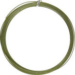 Alu draad, groen, plat, B: 3,5 mm, 0,5 mm, 4.50 m, 1 rol