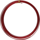 Alu draad, rood, plat, B: 3,5 mm, dikte 0,5 mm, 4,5 m/ 1 rol