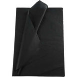 Tissuepapier, zwart, 50x70 cm, 14 gr, 10 vel/ 1 doos