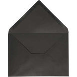 Envelop, zwart, afm 11,5x16 cm, 100 gr, 10stuks