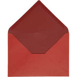 Envelop, rood/wijnrood, afmeting envelop 11,5x16 cm, 100 gr, 10 stuk/ 1 doos
