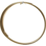 Alu draad, goud, plat, B: 15 mm, 0,5 mm, 2 m, 1 rol