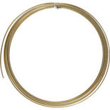 Alu draad, goud, plat, B: 3,5 mm, dikte 0,5 mm, 4,5 m/ 1 rol