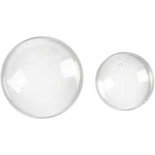 Cabochons - Gladde Stenen - Glas - Transparant - Decoratie - Rond - Dia 18+25 mm - Vivi Gade - 8 stuks