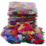 Dons - Superzacht - Decoratie DIY - Verschillende kleuren - Dons, diverse kleuren, afm 7-8 cm, 10x50 gr - Creotime - 10x50 gram
