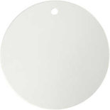 Label porselein, d: 20 cm, dikte 0,5 cm, wit, 1stuk