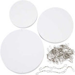 Mobielen blanco, d 12+15+18 cm, 300 gr, 20 set/ 1 doos