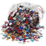 Strasstenen, diverse kleuren, d: 6+10+12 mm, 2520 stuk/ 1 doos