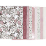 Design papierblok, beige, bruin, roze, wit, afm 21x30 cm, 120+128 gr, 24 vel/ 1 doos