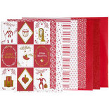 Design papierblok, rood, wit, afm 21x30 cm, 120+128 gr, 24 vel/ 1 doos