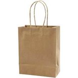 Papieren zakken, bruin, H: 23 cm, B: 18x9 cm, 125 gr, 10 stuk/ 1 doos